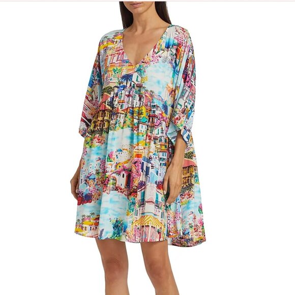 Johnny Was Cannes A Line Cover Up Dress Size Large - Picture 1 of 12